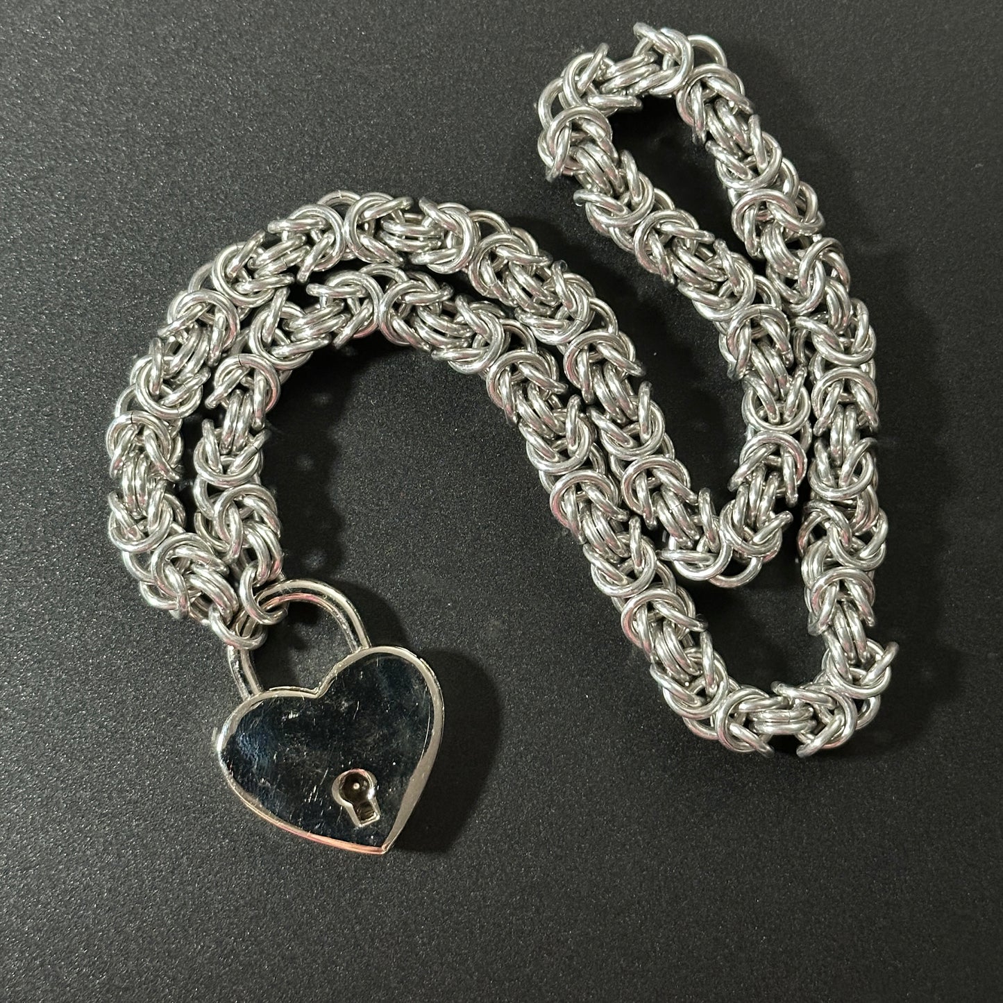 Byzantine Necklace with Heart Lock