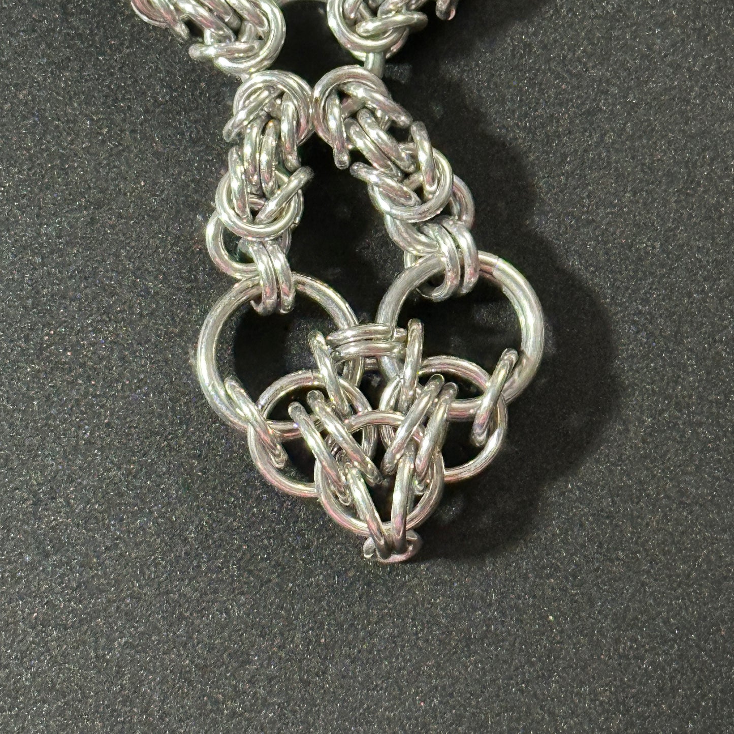 Byzantine Necklace with Chainmaille Heart